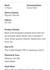 Elegant Black Angrakha Kurta