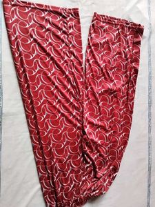 Stylish Red Patterned Palazzos
