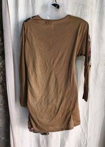 Unique Graphic Print Tunic Top