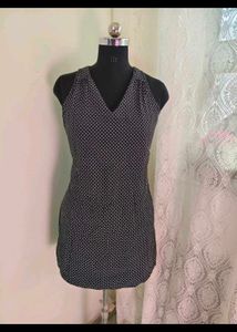 Chic Polka Dot Halter Dress