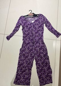 Purple Floral Jumpsuit 💜
