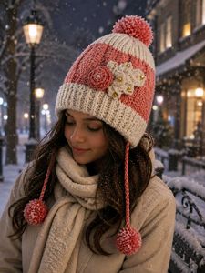 Cozy Winter Hat with Pom Poms