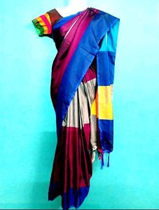 Multi colour silk saree