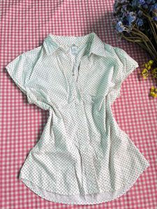 (COMBO)While polka dot H&amp;M top x Mango to