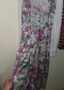 Floral Print Square Neck Maxi Dress