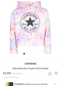 Converse Kids Multicolor Graphic Print Hoodie