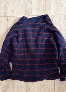 Vintage Striped Knit Cardigan