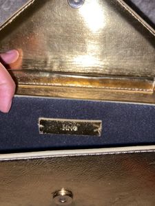 MANGO Gold sling Bag
