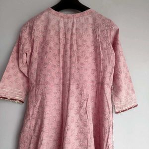 a-line Cotton Kurta with dupatta