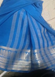 Premium Crepe silk saree-Dark Peacock blue