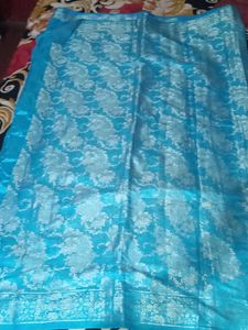 Stunning Blue Banarasi Silk Saree
