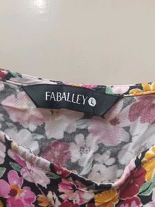 Floral Print Puff Sleeve Square Neck Dress