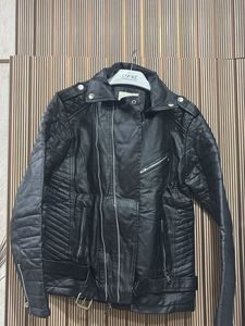 Stylish Black Faux Leather Jacket