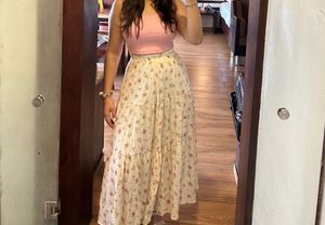 Boho Floral Tiered Maxi Skirt