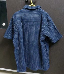Navy Striped Casual Shirt
