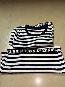 Striped Two-Piece Dress Set