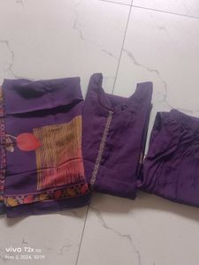 Purple Floral Print Salwar Kameez|Price Slashed😍