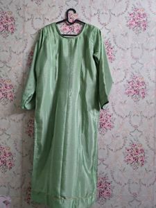 Festive Green Silk Kurta + Dupatta