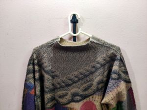 IMPORTED MEN'S vintage cable knit sweater