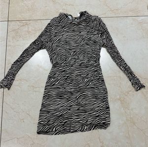 H&M Zebra Print Mini Dress