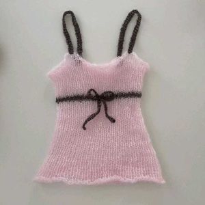 Baby Pink Sheer Nightgown with Bow