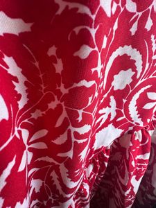 Red Floral Print Peplum Kurti🫶🏻❤️✨
