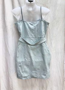 I. StunningLightBlue Mini Dress with Rhinestone