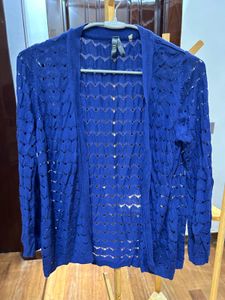 Elle Blue Knit Cardigan - Size M