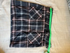 Plaid Skirt with Belt Detail