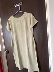 Light Green Cream Beaded Designer Top For Ladies