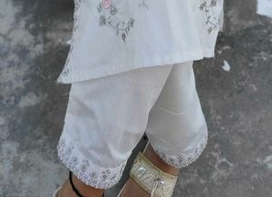 Elegant White Floral Kurta Set with Dupatta