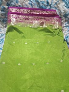 Vibrant Green Banarasi Silk Saree