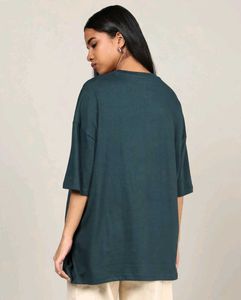 Oversized Olive Print T-Shirt
