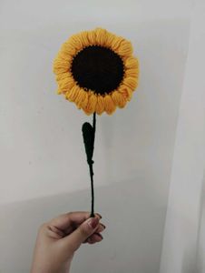 Handmade Crochet Sunflower Decor