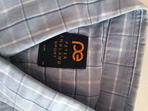 Men's Blue Plaid Long Sleeve Shirt(new)