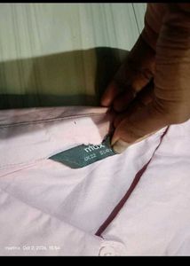 Cute Pink Embroidered Oversized Shirt