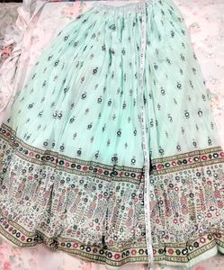 Mint Green mirror work Lehenga Set