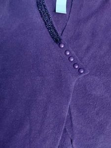 Cozy Purple Knit Sweater