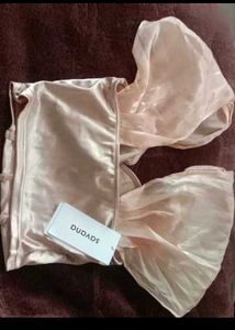 Sleek Satin Blouse with Sheer Sleeves