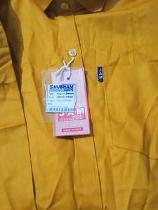 Men's Yellow Full Sleeve Shirt