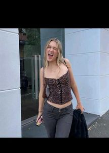 Leopard Print Corset Top