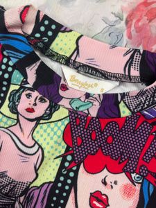 negotiable /pop Art Comic Style Graphic top