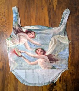 Angelic Renaissance Print Corset Top