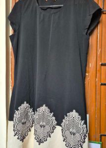 Black Dress with Lace Detail