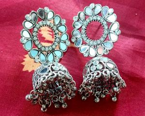 Stunning Oxidized Jhumka Earrings