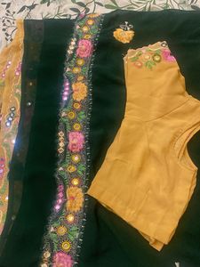 Embroidered Saree with Blouse