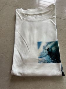 White Graphic Print Tee