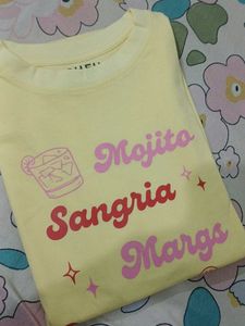 Cute Yellow Drink Graphic T-Shirt
