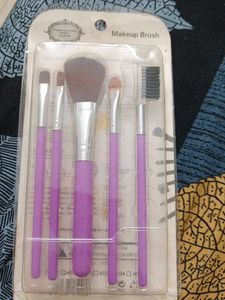 Purple Handle Makeup Brush Set