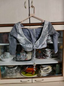 Elegant Embellished Blouse and saree
